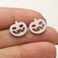 1 Pair IG Style Cool Style Pumpkin Skull Ghost Plating Hollow Out Stainless Steel Ear Studs