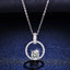 Simple Style Sterling Silver Moissanite Pendant Necklace