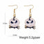 1 Pair Halloween Pumpkin Ghost Alloy Drop Earrings with Star Bow Knot Design