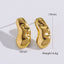 Y2K Geometric 14K Gold Plated Stainless Steel Pea Ear Studs