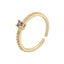 Elegant Star Zircon 18K Gold Plated Adjustable Open Ring