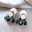 Elegant Bow Knot Pearl Drop Earrings - 2024 Silver Alloy Luxury Design