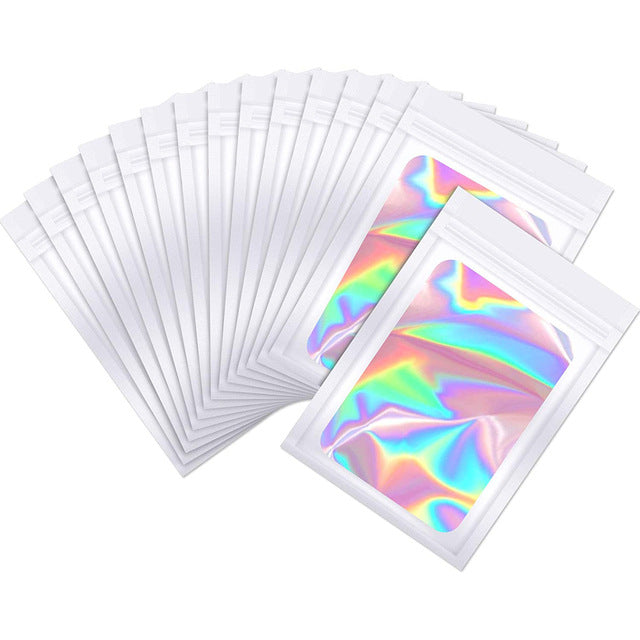 Gradient Color Jewelry Packaging Bags with Transparent Window and Sealable Design