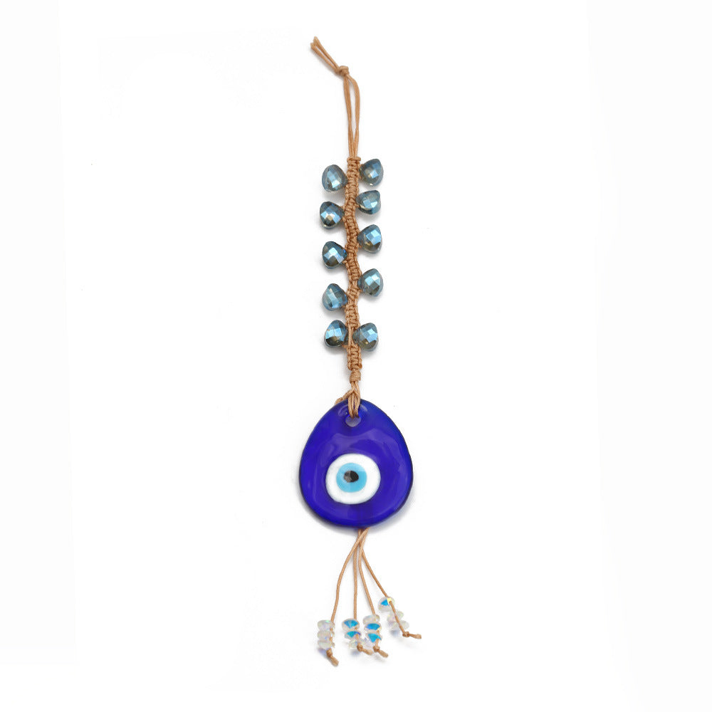 Evil Eye Alloy Keychain with Teardrop Pendant for Car Accessories