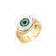 Copper Plated Three-dimensional Devil's Eye Ring