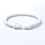 Simple Spiral Stripe Matte Color Open Cuff Bracelet for Women