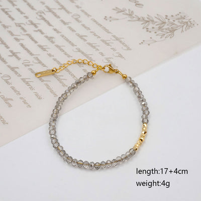 Modern Geometric Gold Plated Crystal Necklace and Bracelet Set