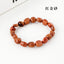 Simple Round Natural Stone Crystal Beaded Bracelet for Women