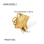 IG Style Geometric 18K Gold Plated Stainless Steel Open Ring