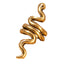 Simple Snake Alloy Plated Hair Buckle - European American Punk Style Braided Headdress