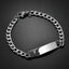 Men's Stainless Steel Curved Bracelet - Customizable Engraving Trend Jewelry