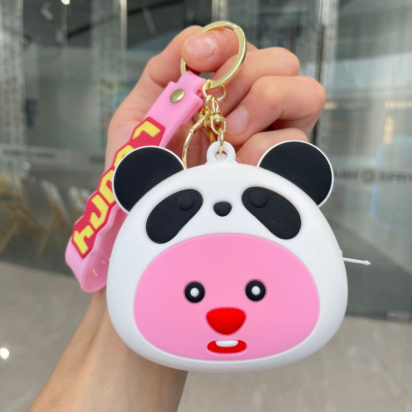 Cute Cartoon Capybara Silicone Keychain and Coin Purse Combo