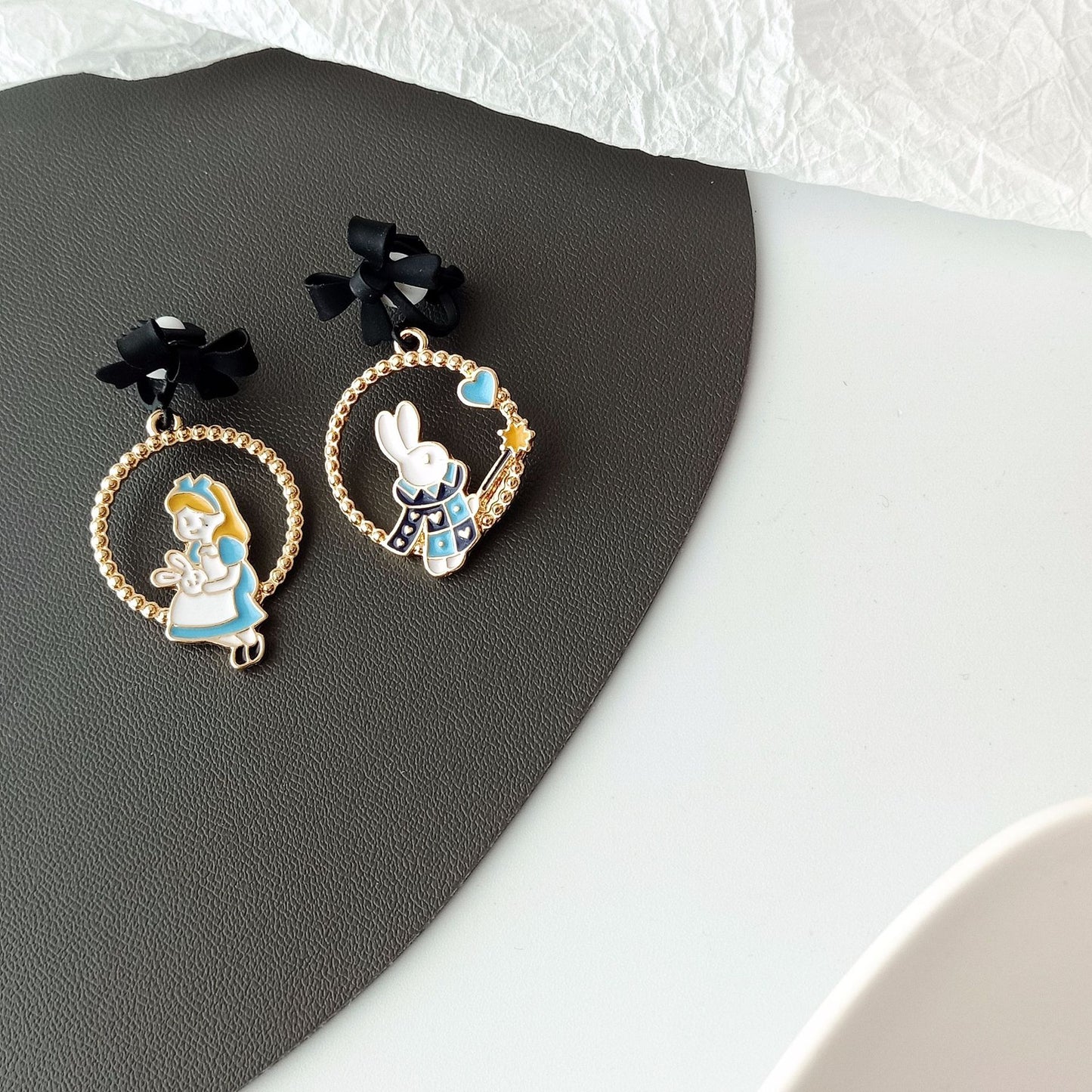 Fashion Cartoon Alloy Enamel Stoving Varnish Drop Earrings