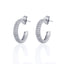 1 Pair C Shape Gold Plated Zircon Copper Stud Earrings