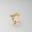 Adjustable Retro Brass Gold Plated Zircon Snake Ring for Women