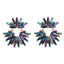 Luxurious Geometric Rhinestone Gold Plated Drop Earrings