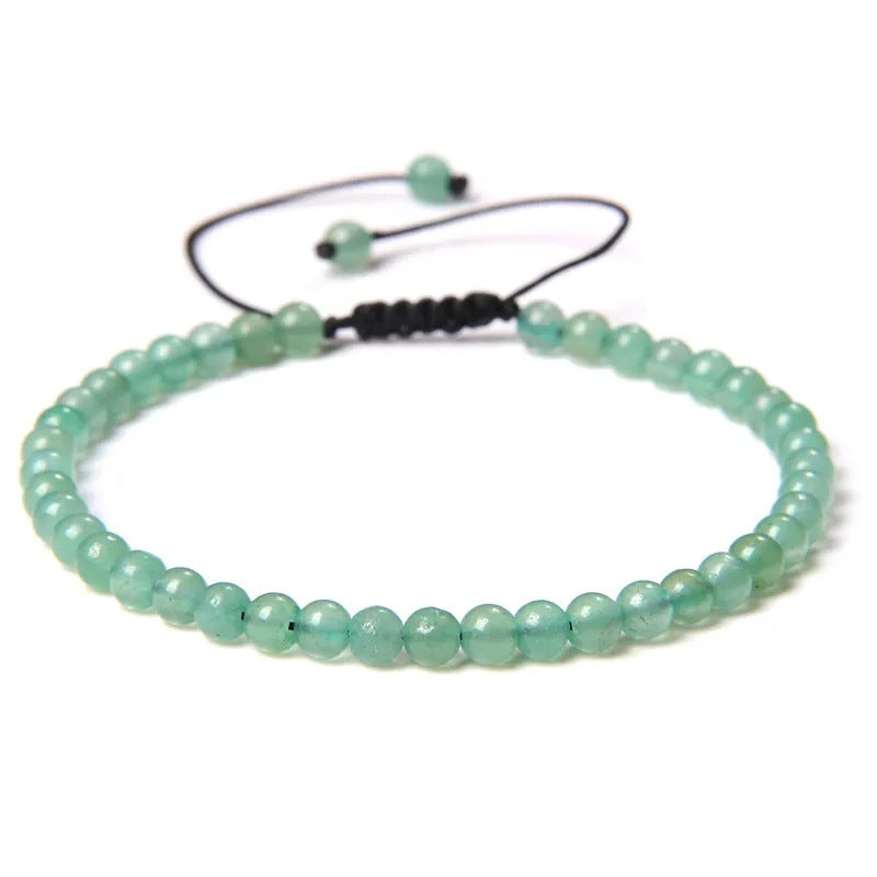 Casual Natural Agate Stone Adjustable Knitting Bracelet