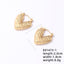 IG Style Vintage Heart Shape Gold Plated Stainless Steel Ear Clips