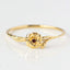 Elegant Glam Vintage Adjustable December Birthstone Flower Gold Plated Ring