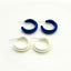 Klein Blue C Shape Alloy Stud Earrings - Niche Simple Design Korean Style for Women