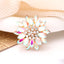 Zinc Alloy Crystal Rhinestone Sunflower DIY Accessory 45x45mm