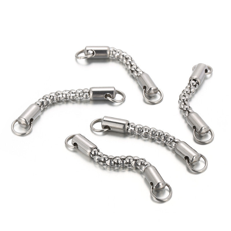 Geometric Stainless Steel Jewelry Accessories for Necklaces and Bracelets - Chains, Buckles, and Hardware Components