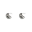 1 Pair Minimalist Flame Plated Copper Stud Earrings with 925 Silver Posts