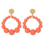 Sweet Geometric Beaded Candy Color Drop Earrings