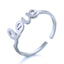 Fashion Love Letter Stainless Steel Open Ring Set