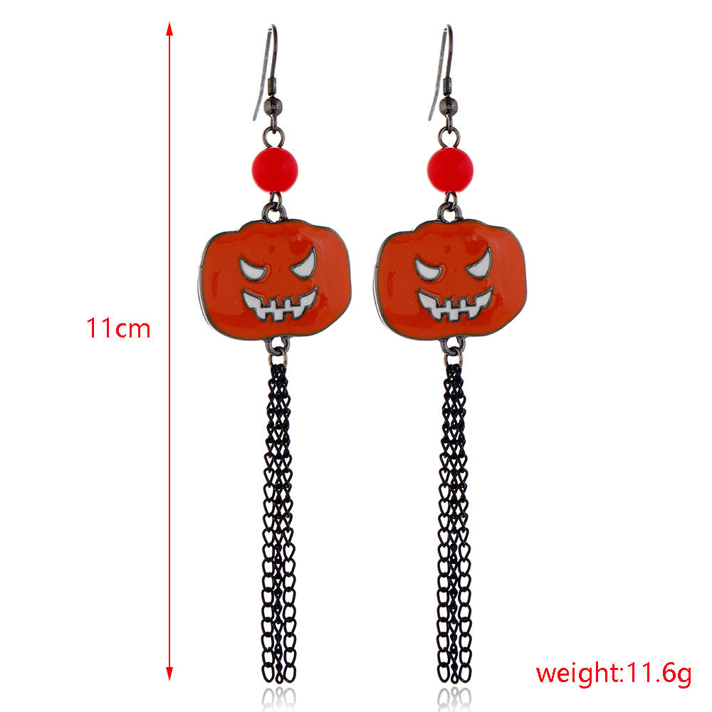 Wholesale Halloween Series Skull Spider Pumpkin Alloy Earrings Set Nihaojewelry