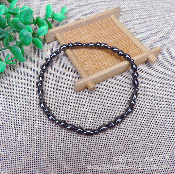 Fashion AB Color Hematite Beaded Women's Anklet