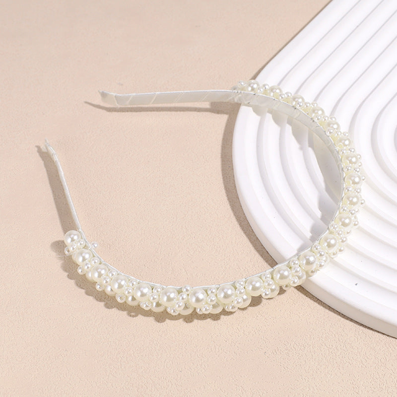 Simple Style Imitation Pearl Beaded Hairband and Sweet Mermaid String Headpiece