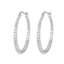 1 Pair 18k Gold Plated Zircon Inlay Hoop Earrings