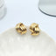 Geometric Stripe Alloy Plating Cross Metal Stud Earrings