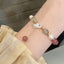 Fashion Crystal Bear & Strawberry Charm Women's Bracelet