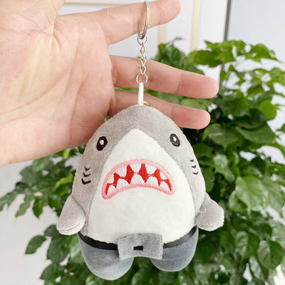 Cute Plush Shark Keychain Bag Pendant Toy