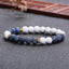 Vintage Ethnic Round Natural Stone Couple Bracelets - Fashion Volcanic Stone Design