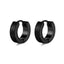 Fashion Minimalist Alloy Plated Matte Hoop Earrings for Men and Women