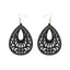 Retro Water Droplets Wood Hollow Out Women'S Drop Earrings 1 Pair