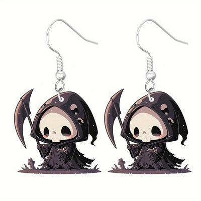 1 Pair Halloween Cartoon Character Acrylic Drop Earrings