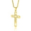 Hip-Hop Hollow Cross Stainless Steel Pendant Necklace