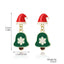 Explosive Christmas Snowflake Bell Tree Stud Earrings Set