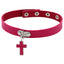 Punk Gothic Cross PU Leather Choker Necklace