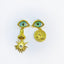 Retro Devil's Eye Alloy Layered Drop Earrings for Women