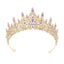 Simple Alloy Zircon Inlay Crown Tiara Headband Bridal Hair Accessories