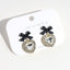 1 Pair Elegant Butterfly Bow Knot Alloy Inlay Rhinestones and Pearl Drop Earrings for Women