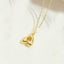 14K Gold Plated Copper Initial Pendant Necklace