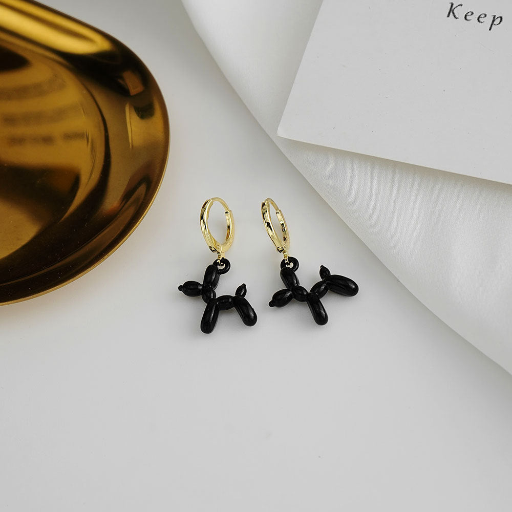 Simple Style Candy Color Balloon Dog Alloy Women's Earrings