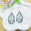 1 Pair Acrylic Floral Ghost Print Drop Earrings