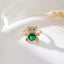 1 Piece Fashion Heart Bear Copper Plated Zircon Adjustable Open Ring